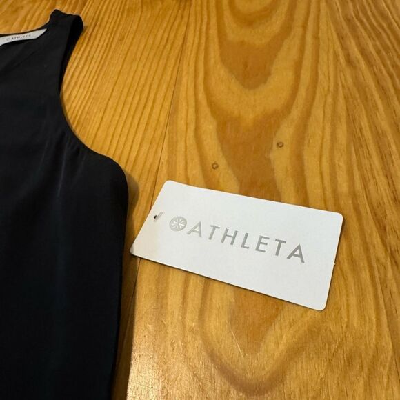 NWT Athleta Washable Silk Side Slit CYA Tank Black Women’s SIZE S - Picture 6 of 12